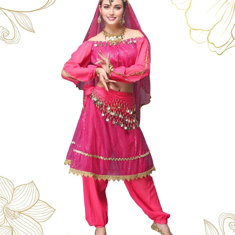 MUNAFIE Belly Dance Pants and Skirt for Fancy Dress Party Outfit Comfortable and Stylish Dancewear for Women - Image 5